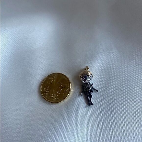 Moving guy 14k real gold 3D pendant trendy jewel - Picture 8 of 9